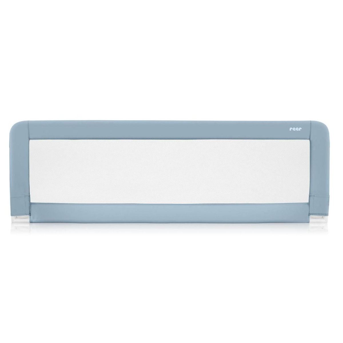 Bariera de protectie pat pentru bebelusi Albastru-gri XL 45111, 150cm, Reer