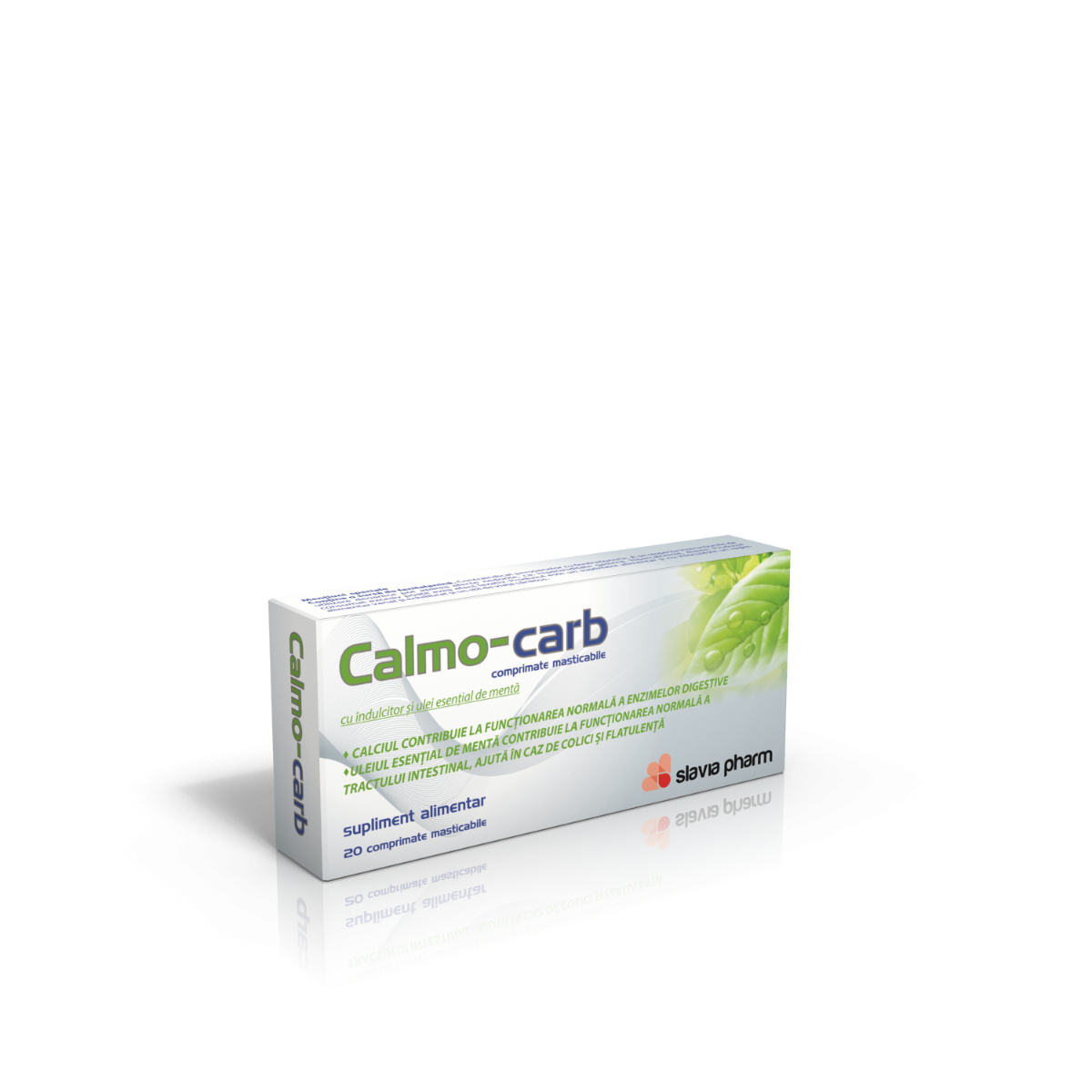 Calmo-carb, 2 blistere x 10 comprimate masticabile, Slavia Pharm