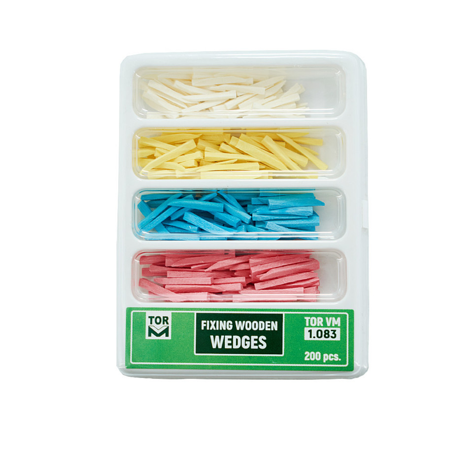 Kit 200 pene dentare din lemn, asortate