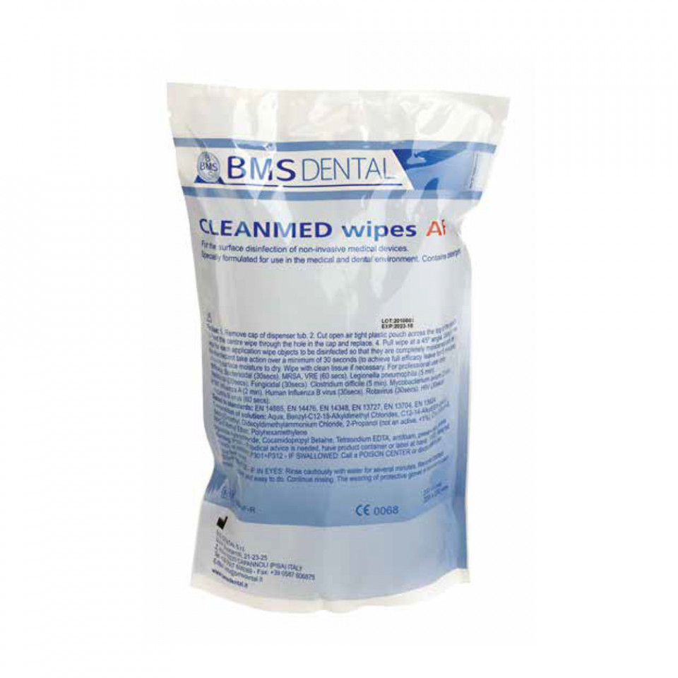 Refill 200 servetele dezinfectante pentru suprafete, BMS Dental, fara alcool