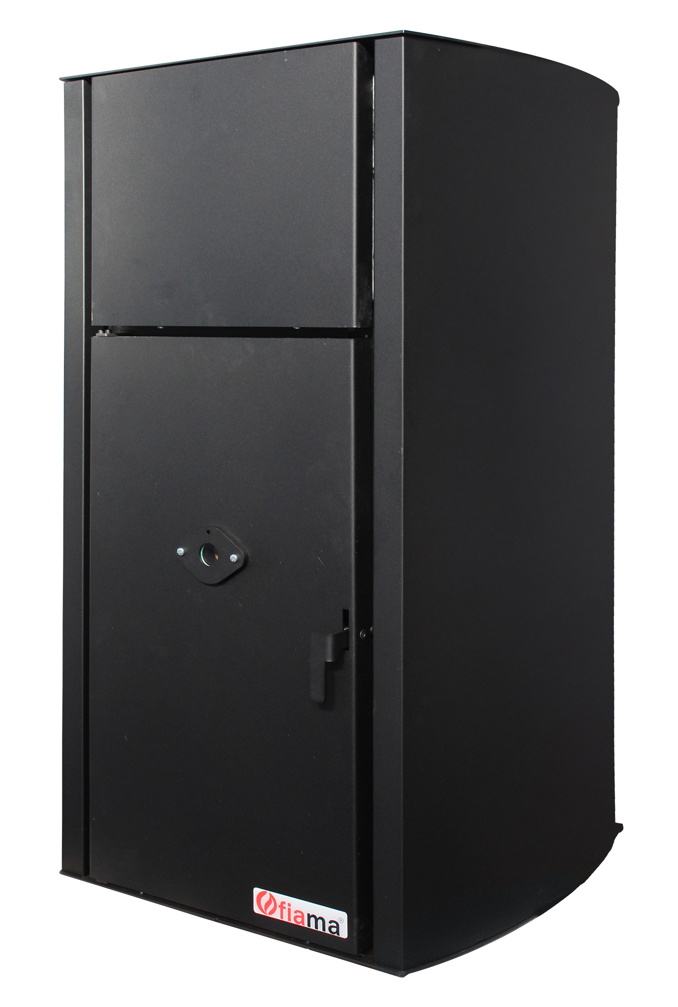 Centrala pe peleti Fornello Fiama Confort B 25 kw complet echipata pentru incalzire pompa vas expansiune automatizare buncar peleti 25 kg tiraj fortat culoare Black aprindere automata pana la 160 mp