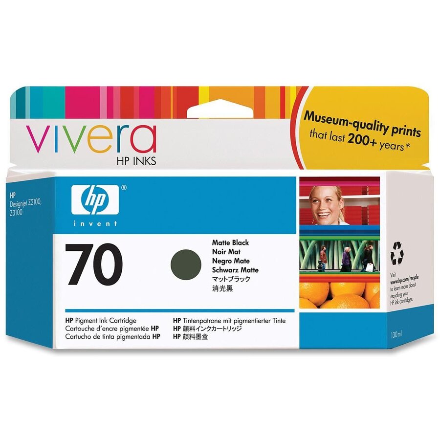 CARTUS MATTE BLACK VIVERA NR.70 C9448A 130ML ORIGINAL HP DESIGNJET Z2100