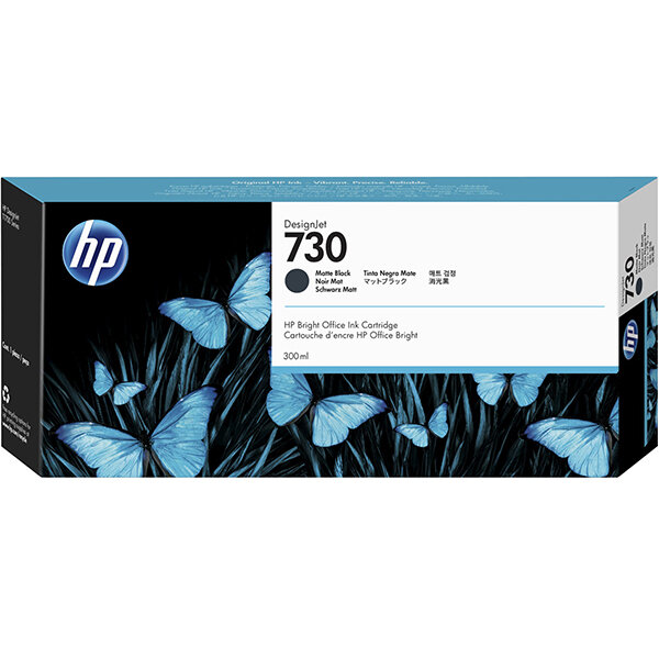 CARTUS MATTE BLACK NR.730 P2V71A 300ML ORIGINAL HP DESIGNJET T1700