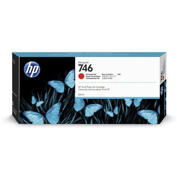 CARTUS CHROMATIC RED NR.746 P2V81A 300ML ORIGINAL HP DESIGNJET Z6 A1 24
