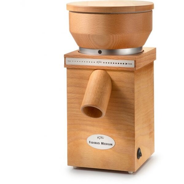 Moara pentru macinat cereale KoMo Fidibus Medium, 360 W, Pietre de moara, 100 g/min, Carcasa lemn de fag