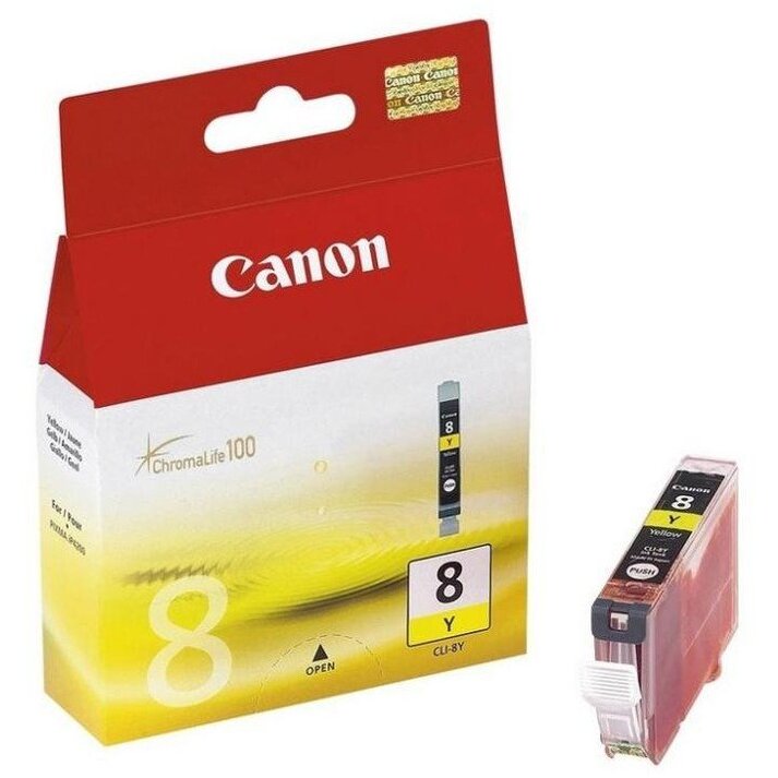 Cern. Canon CLI8Y galbena|13ml | iP3300/4200/4300/5200/5300/6600/6700/MP500/600