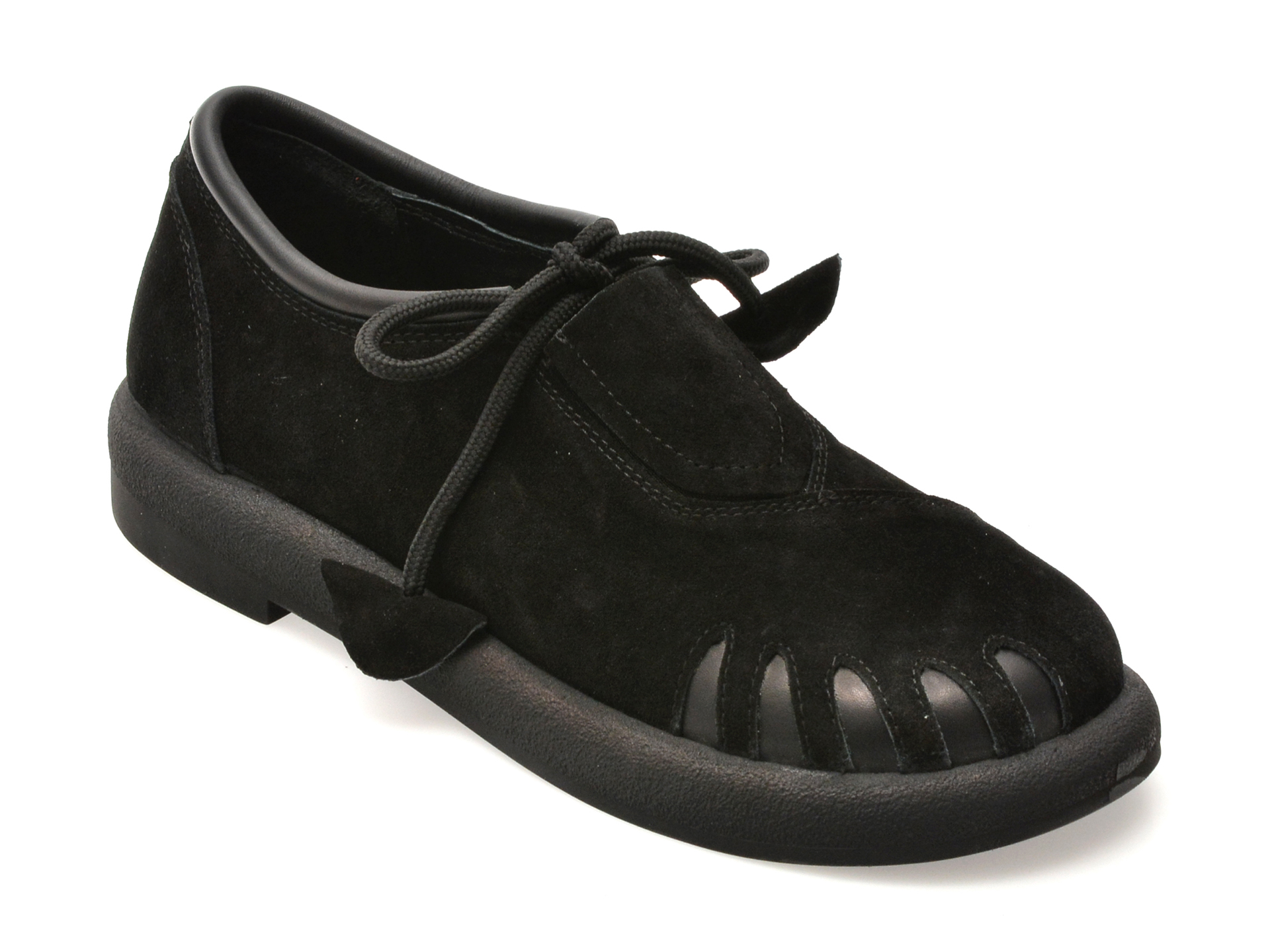 Pantofi GRYXX negri, 213011, din piele intoarsa