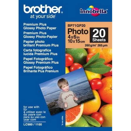 Hartie foto BP71GP20 Premium Plus - 4 x 6 inch, lucioasa, 20 coli