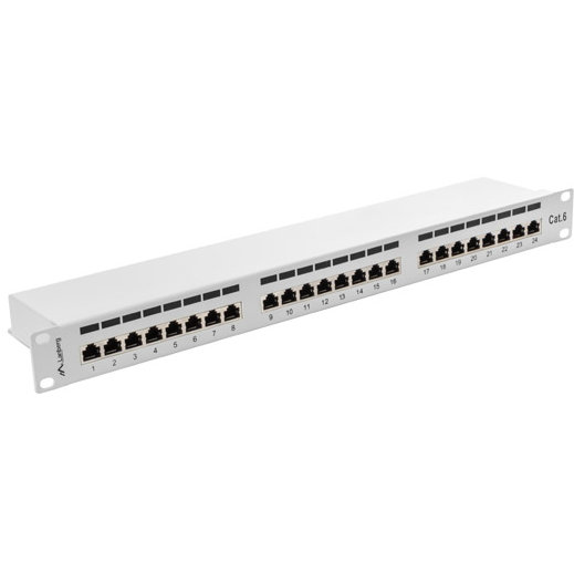 Patch Panel 19 inch 24 porturi Grey
