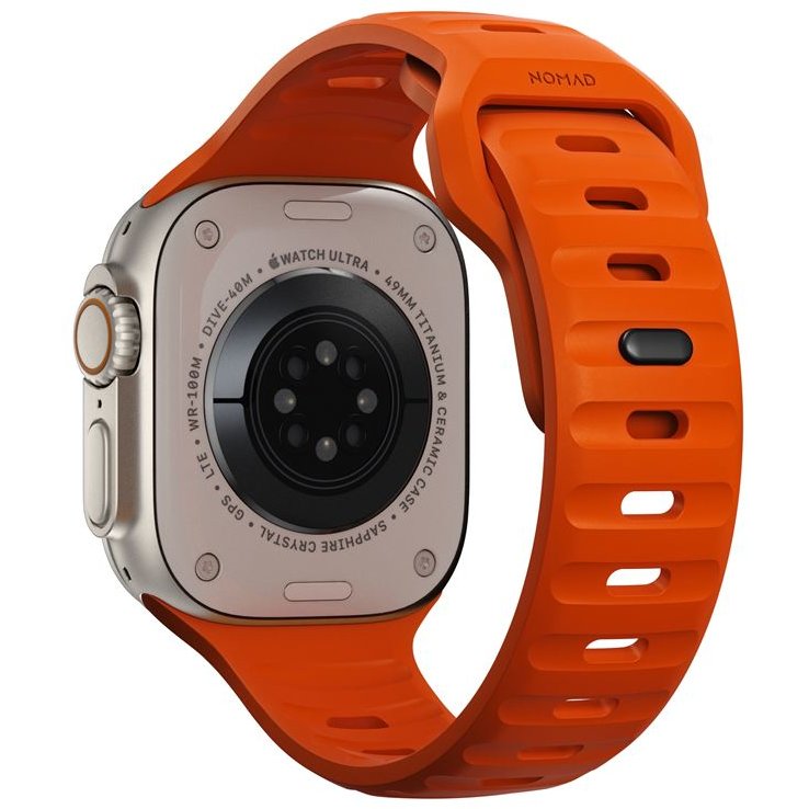 Accesoriu smartwatch Sport Strap compatibila cu Apple Watch 4/5/6/7/8/SE/Ultra 42/44/45/49mm, M/L, Portocaliu