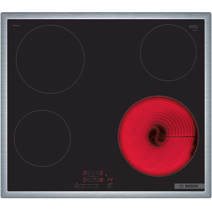 Plita Incorporabila PKE645BB2E Vitroceramica 4 Zone Gatit TouchSelect ReStart Temporizator HighSpeed 60cm Negru