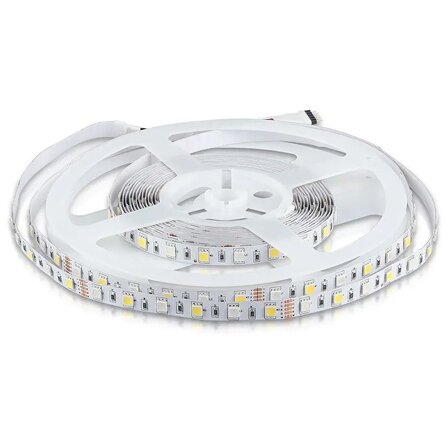 Banda LED SMD5050 60LED/M IP20 5M RGB + Alb Cald