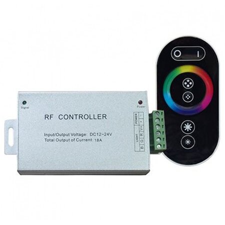 Controler Banda LED RGB Touch 12V/24V 3AX4 144W Negru