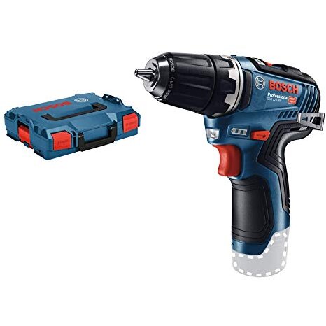 Masina de Gaurit GSR 12V-35 Solo Professional 12V Fara Fir Fara Baterie si Incarcator in Set L-BOXX Albastru/Negru