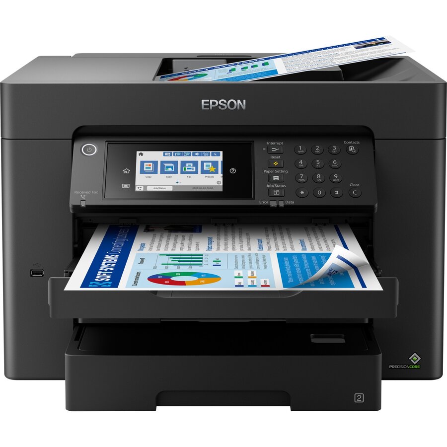 Imprimanta inkjet WorkForce WF-7840DTWF, multifunction printer (USB, LAN, WLAN, scan, copy, fax)
