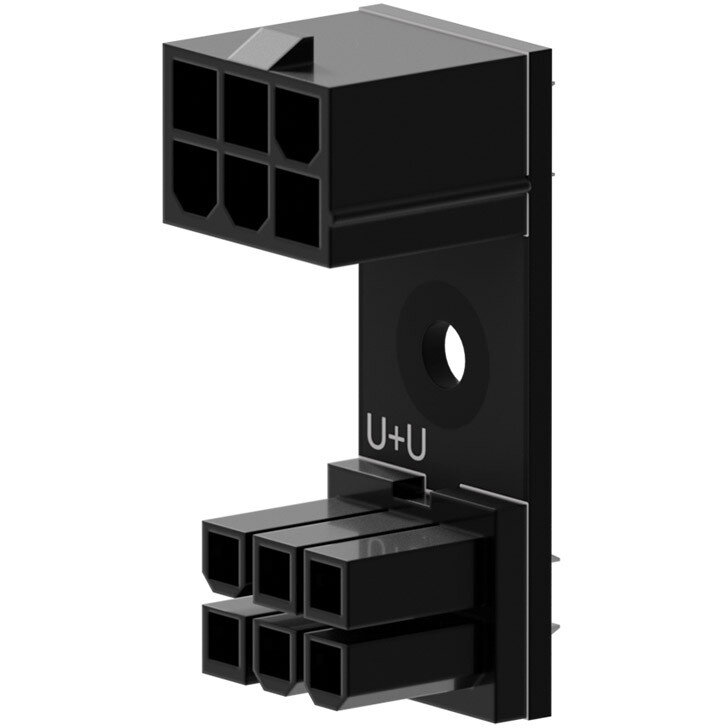 Adaptor 6-Pin PCIe 180 Grad U+U Negru