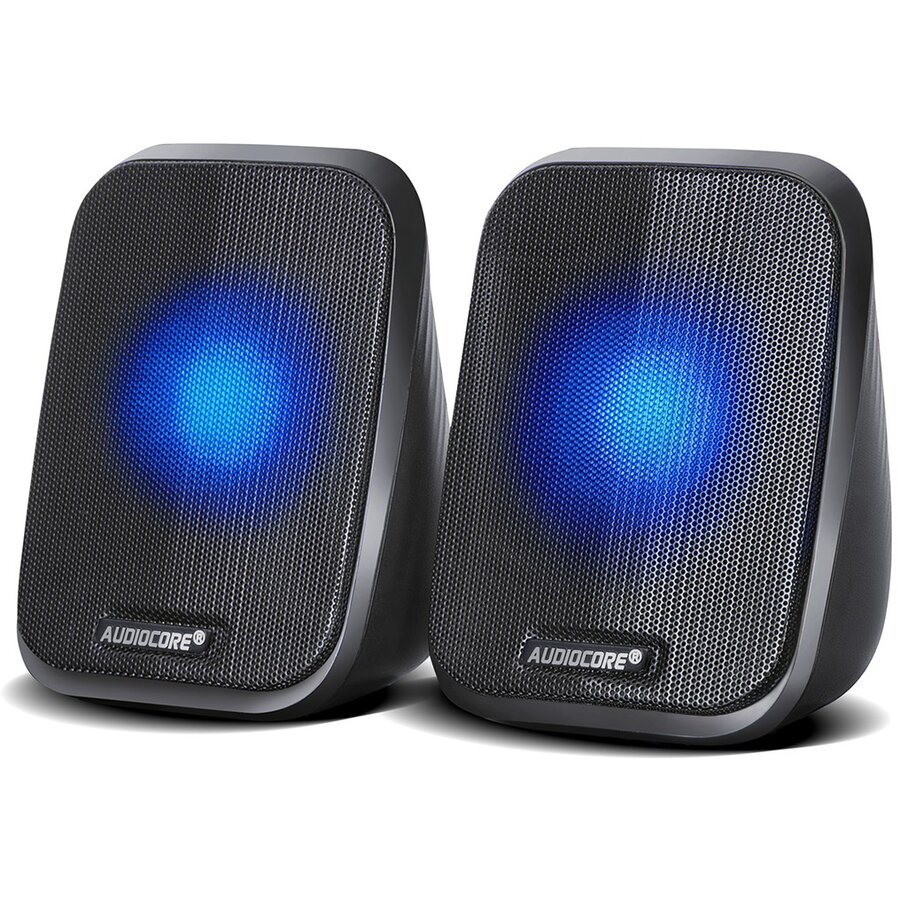 Boxe AC835 2.0 Stereo With LED Backlighting Negru