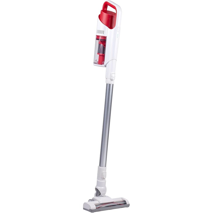 Aspirator Vertical 2in1 fara Fir DD9002 Capacitare 0.5L 22.2V Autonomie pana la 30 Minute 150W Alb/Rosu