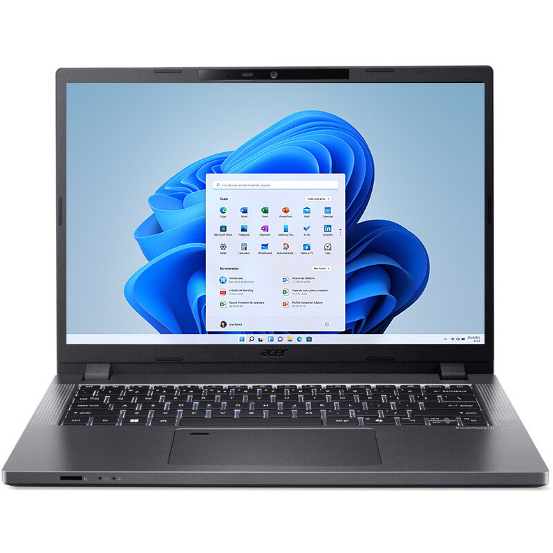 Laptop TravelMate P2 TMP214-43 14 inch WUXGA AMD Ryzen 5 7530U 16GB DDR5 512GB SSD Windows 11 Pro Steel Gray