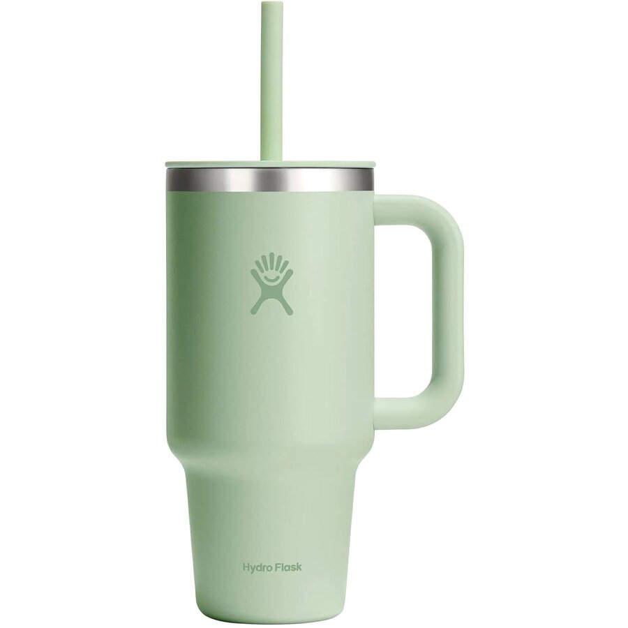 Pahar Termos cu Pai si Maner All Around Travel TT32PSC338 Inox 950ML Aloe Verde