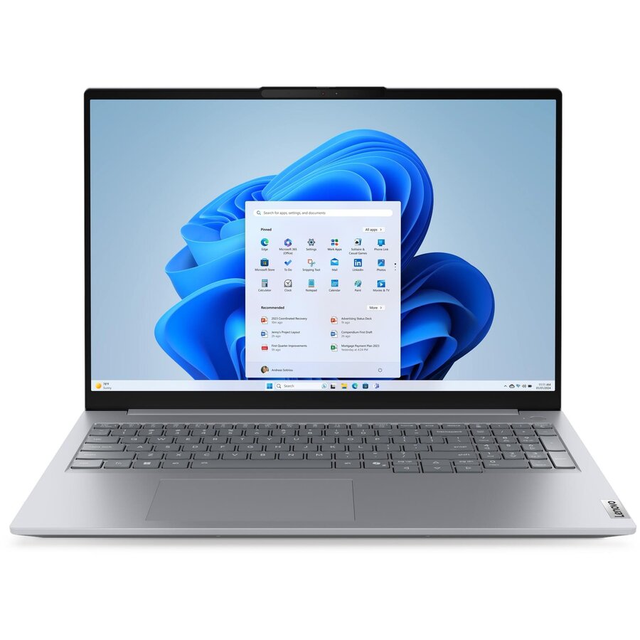 Laptop ThinkBook 16 G9 WUXGA 16 inch Intel Core 7 240H 32GB 1TB SSD Free Dos Arctic Grey