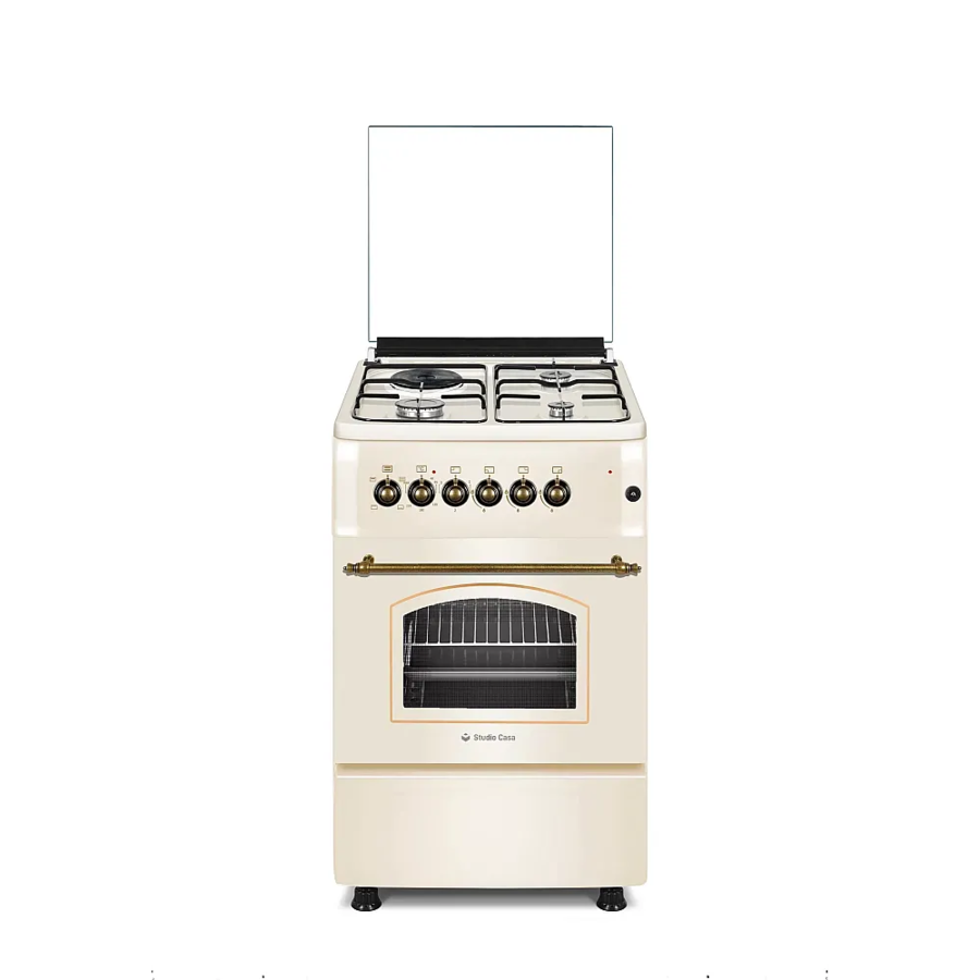Aragaz Firenze FE50/55 3 arzatoare gaz 1 electric Cuptor electric Bej