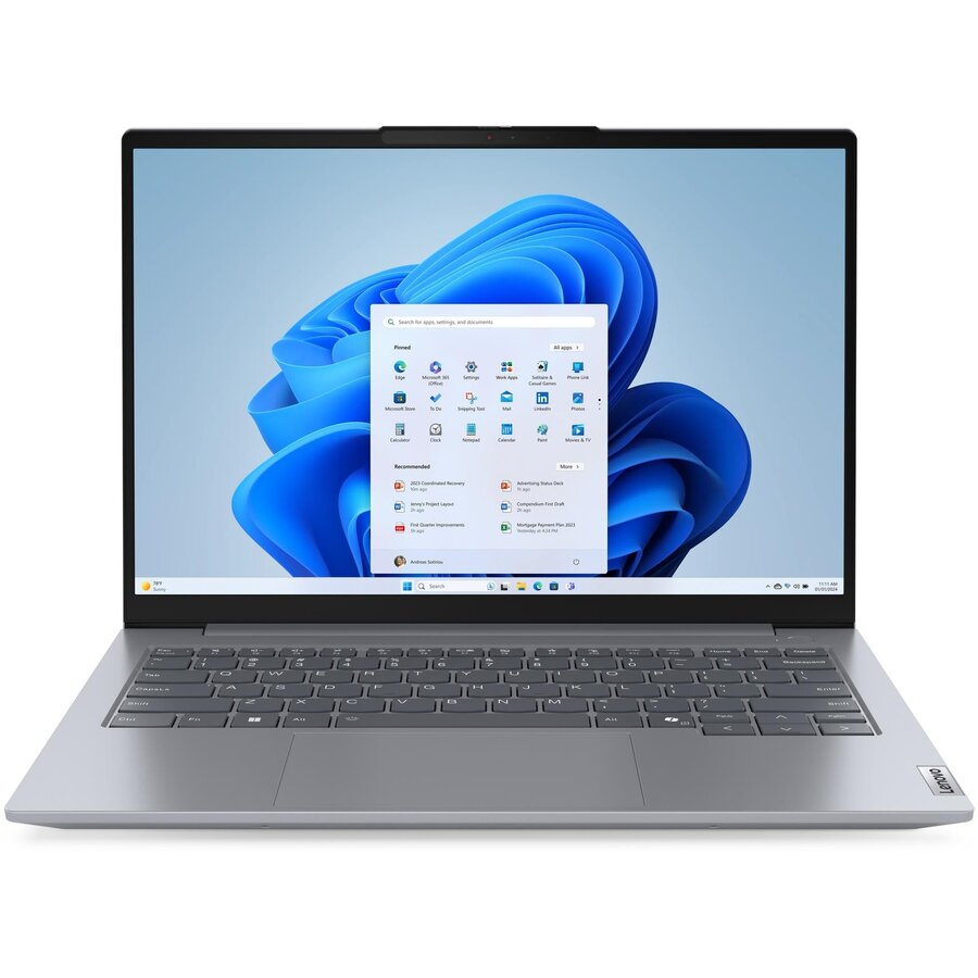 Laptop ThinkBook 14 G7 WUXGA 14 inch AMD Ryzen 5 7535HS 16GB 256GB SSD Windows 11 Pro Arctic Grey