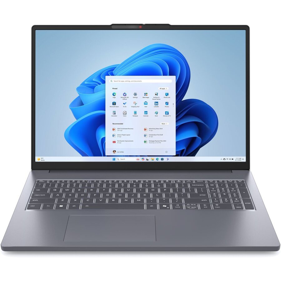 Laptop IdeaPad Slim 3 WUXGA 16 inch AMD Ryzen 5 7535HS 16GB 512GB SSD Windows 11 Home Luna Grey