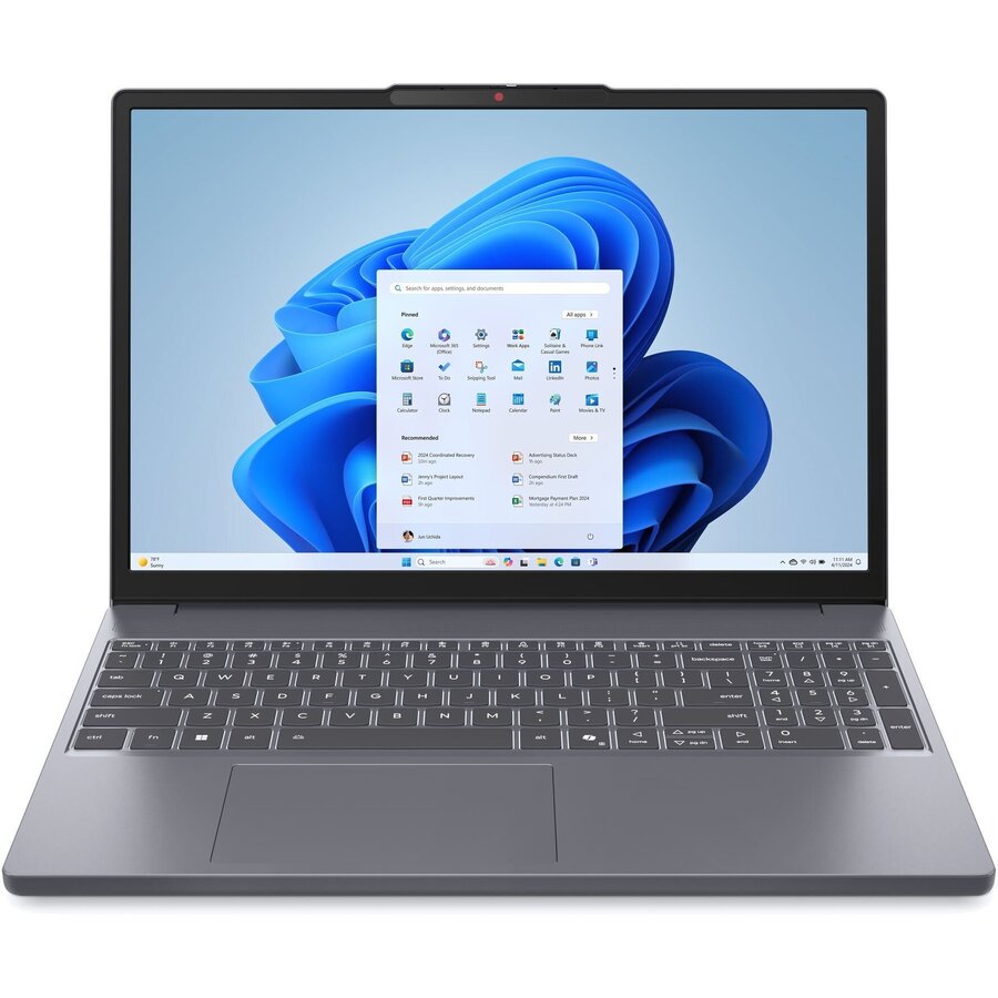 Laptop IdeaPad Slim 3 WUXGA 15.3 inch AMD Ryzen 5 7535HS 24GB 512GB SSD Windows 11 Home Luna Grey