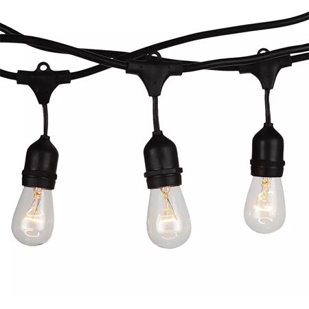 Sir Iluminat Festiv cu Soclu E27 15m IP65 Negru