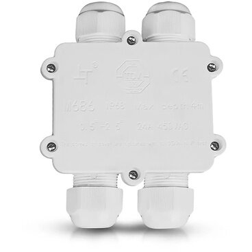 Conector Terminal 4 Pini 8-12mm IP68 Alb