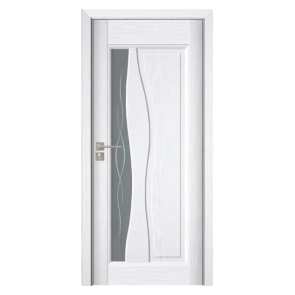 Usa Interior din MDF Novo Doors ND07 LUX PREMIUM, Cadru din Lemn Masiv, KIT COMPLET, Toc Reglabil de 10 CM INCLUS, Plinta pe Ambele Parti (Culoare: Alb, Dimensiune: 60 cm, Toc: Reglabil 30 cm, Maner: Patrat auriu inchidere magnetica)