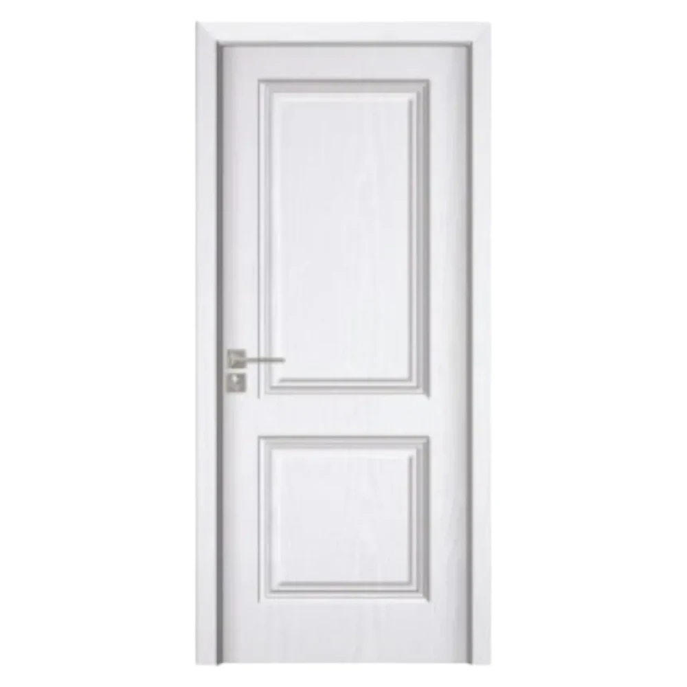 Usa Interior din MDF Novo Doors ND09 LUX PREMIUM, Cadru din Lemn Masiv, KIT COMPLET, Toc Reglabil de 10 CM INCLUS, Plinta pe Ambele Parti (Culoare: Alb, Dimensiune: 60 cm, Toc: Reglabil 10 cm, Maner: Patrat auriu inchidere magnetica)
