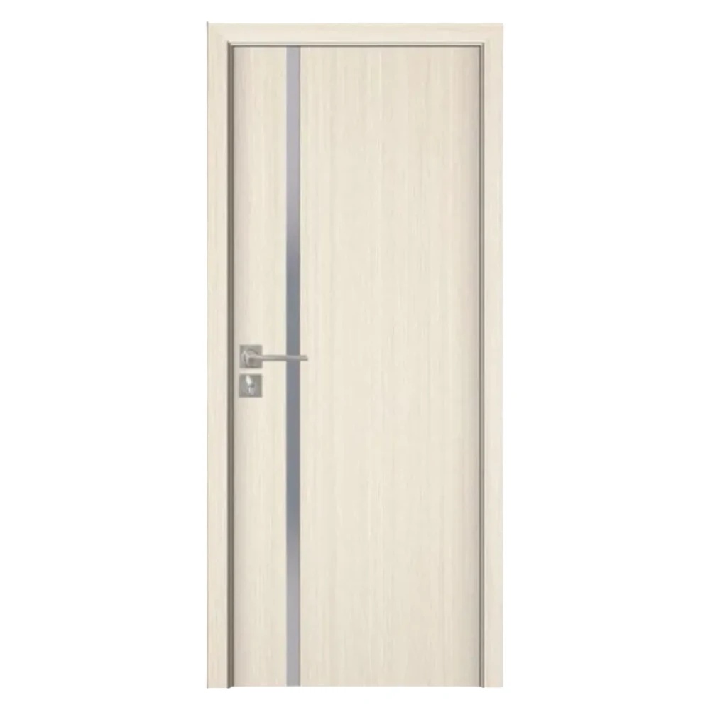 Usa Interior din MDF Novo Doors ND04 LUX PREMIUM, Cadru din Lemn Masiv, KIT COMPLET, Toc Reglabil de 10 CM INCLUS, Plinta pe Ambele Parti (Culoare: Crem, Dimensiune: 70 cm, Toc: Reglabil 30 cm, Maner: Patrat auriu inchidere magnetica)