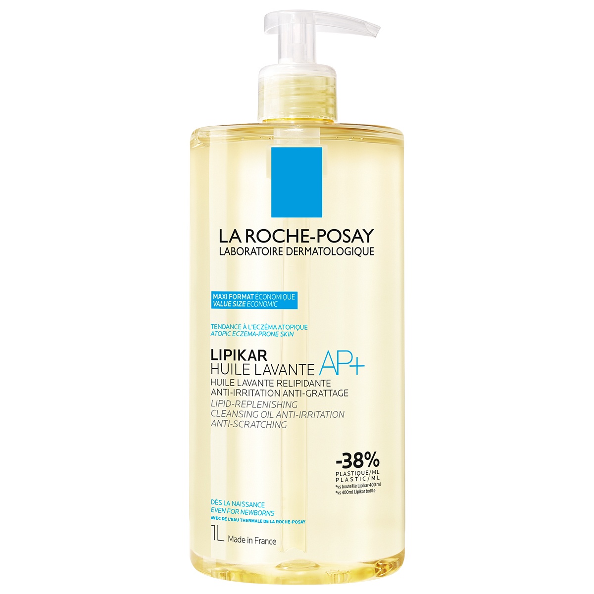 Ulei de spalare hidratant pentru pielea uscata cu tendinta atopica Lipikar AP+, La Roche-Posay (Concentratie: de baie, Gramaj: 1000 ml)