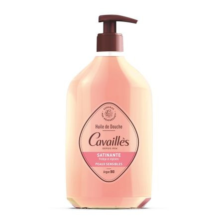Ulei satinat de baie si dus cu de argan si trandafir, Roge Cavailles (Concentratie: de baie, Gramaj: 750 ml)