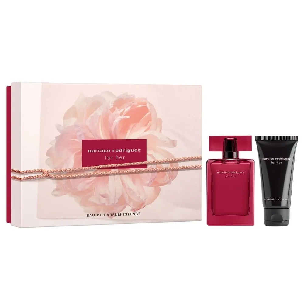 Set cadou Narciso Rodriguez For Her Intense, Femei, Apa de Parfum, 50 ml + Lotiune de corp, 50 ml