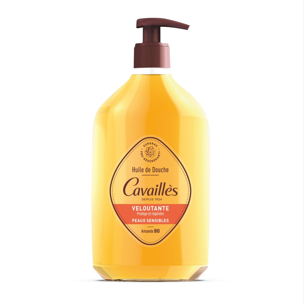 Ulei catifelant de baie si dus cu 3 uleiuri naturale pentru pielea uscata, Roge Cavailles (Concentratie: de baie, Gramaj: 750 ml)