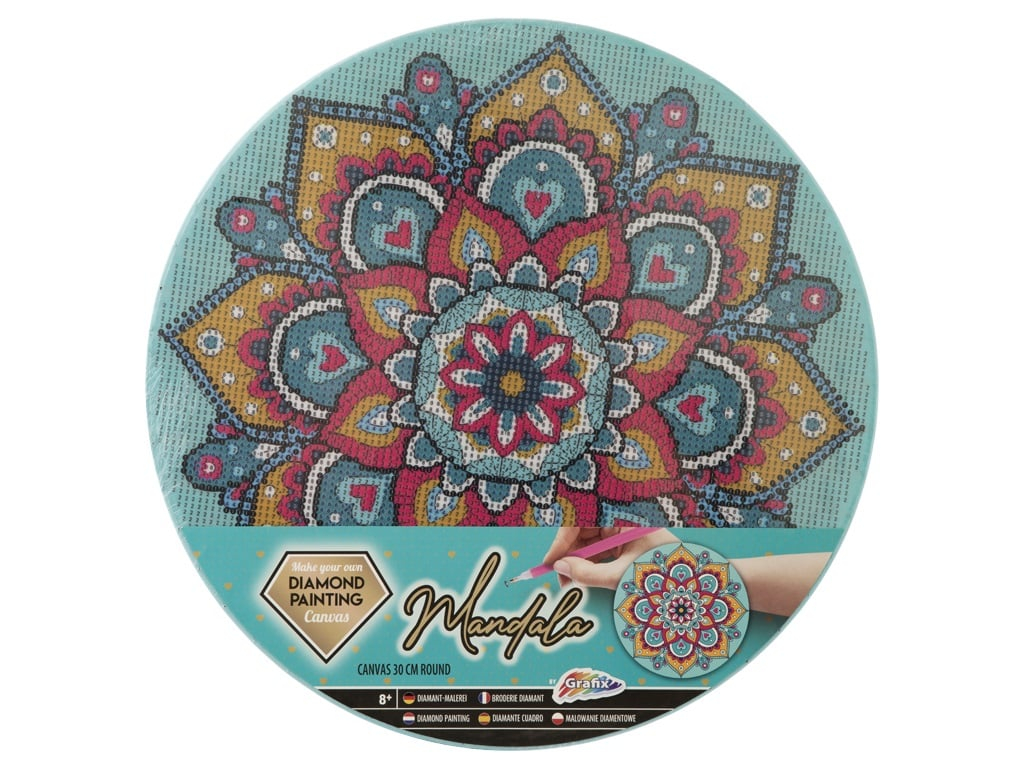 Set creativ cu strasuri, Diamond paint, Canvas Mandala, Grafix