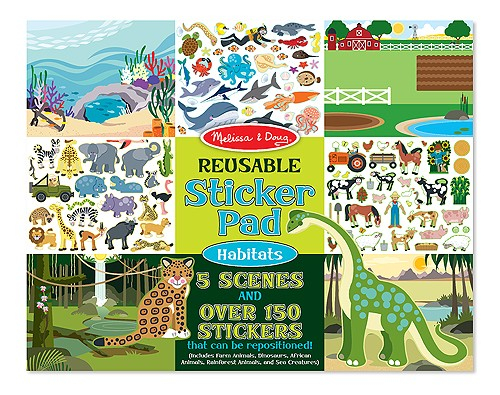 Colectia de abtibilduri reutilizabile Habitate Melissa and Doug