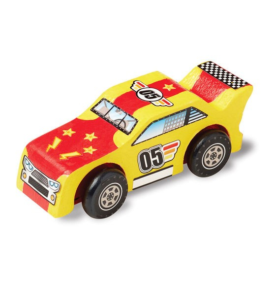 Coloreaza-ti masinuta de curse din lemn Melissa and Doug