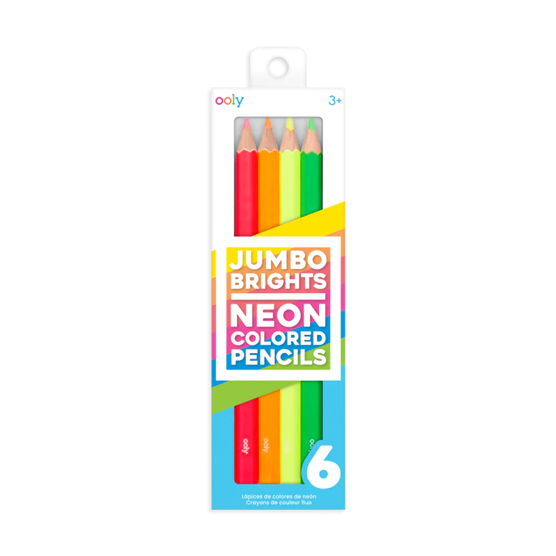 Creioane Colorate Neon Jumbo Brights - set de 6