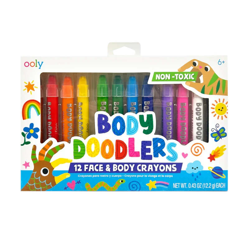 Creioane pictura pentru fata si piele, Body Doodlers, set de 12