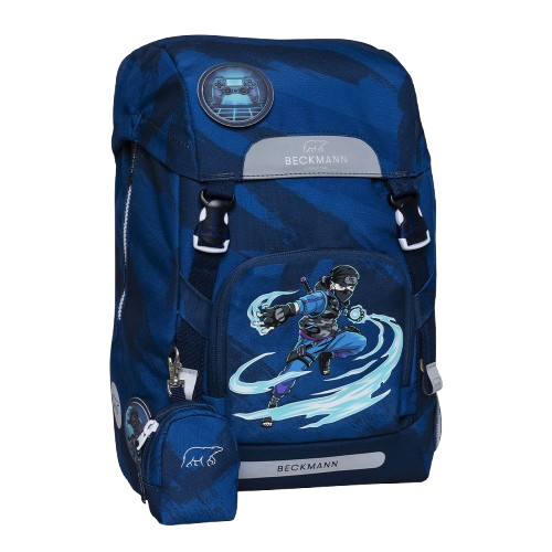 Ghiozdan, rucsac ergonomic scoala, Clasic, Ninja master blue