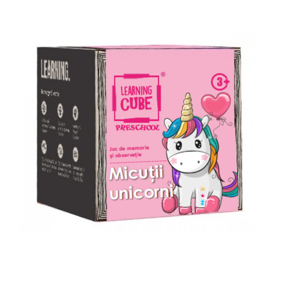 Joc de atentie Learning Cube - Micutii unicorni