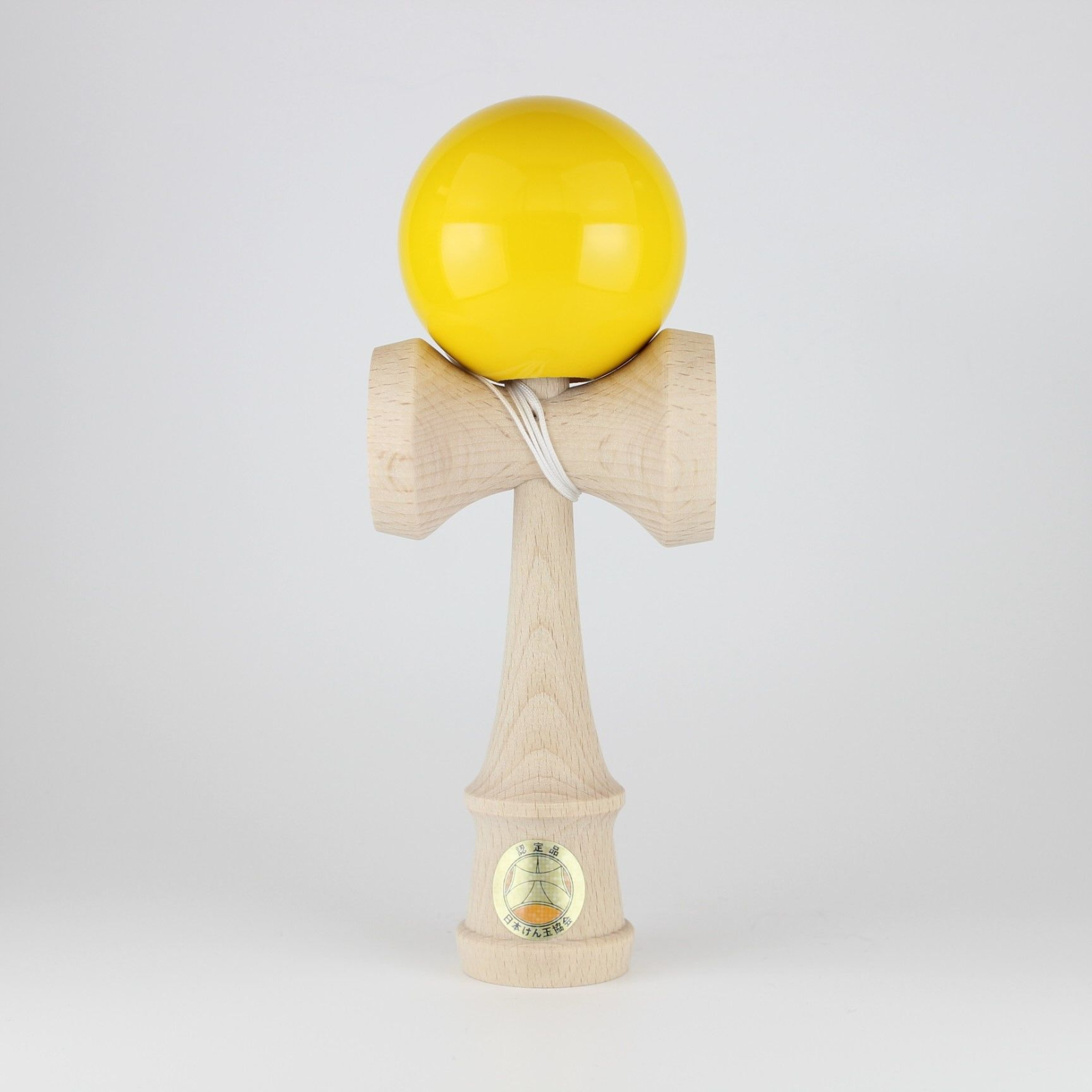 Joc de indemanare din lemn Kendama Ozora, 18 cm - Galben
