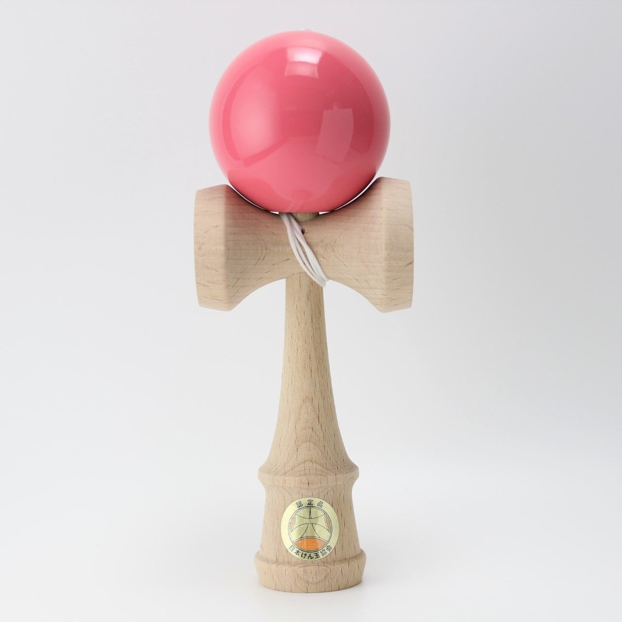 Joc de indemanare din lemn Kendama Ozora, 18 cm - Roz