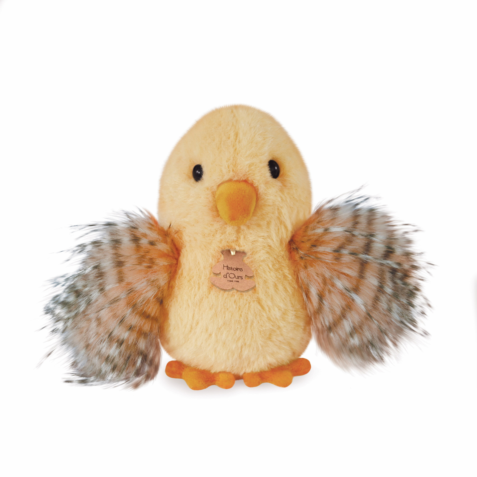 Jucarie moale din plus - pui, 15 cm galben