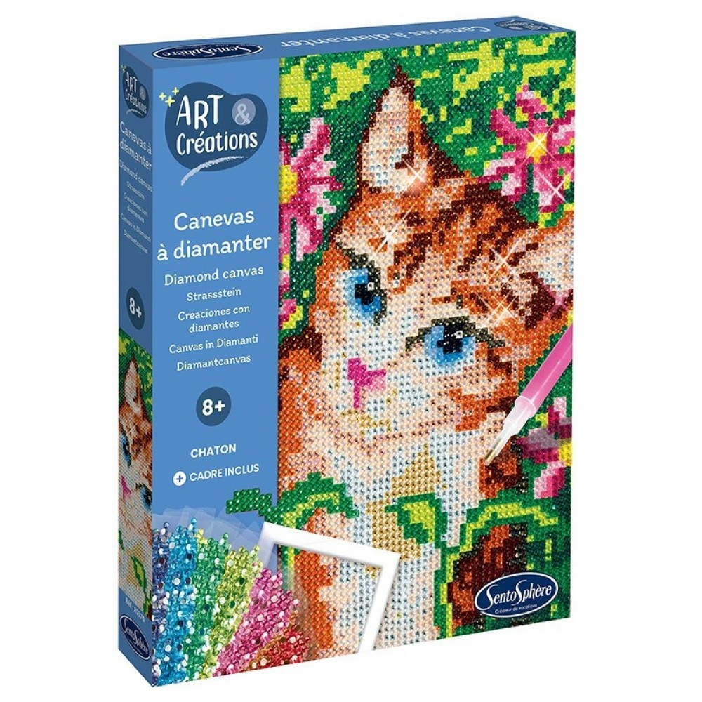 Kit creativ cu strasuri Pisica