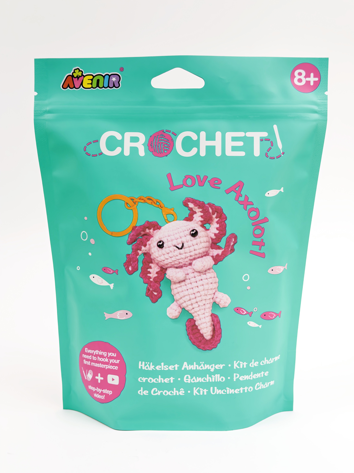 Kit de crosetat pentru copii - Love Axolotl